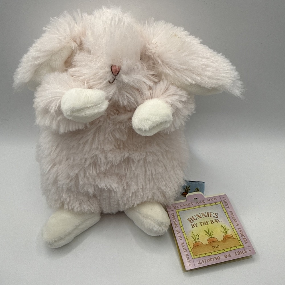 NEW Bunnies By The Bay Ittybit White Plush Bunny Rabbit Stuffed Animal Toy 7"
